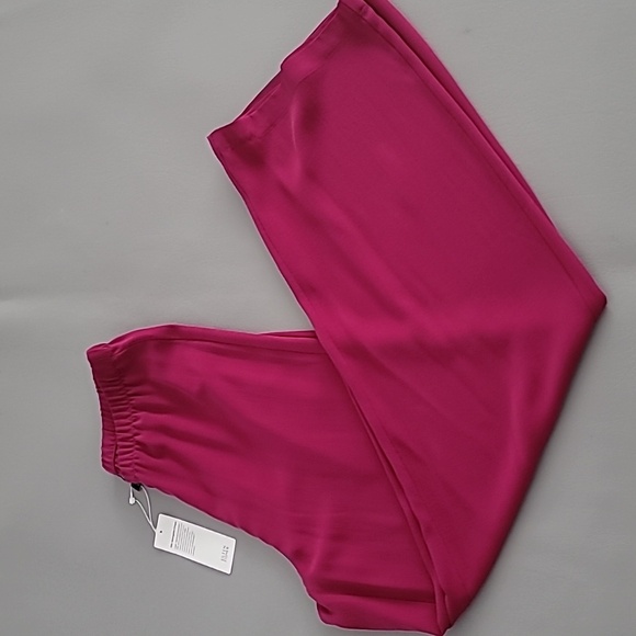 Eileen Fisher Rhapsody Silk Georgette Crepe Straight Ankle Pant XXS $248 - Picture 2 of 9